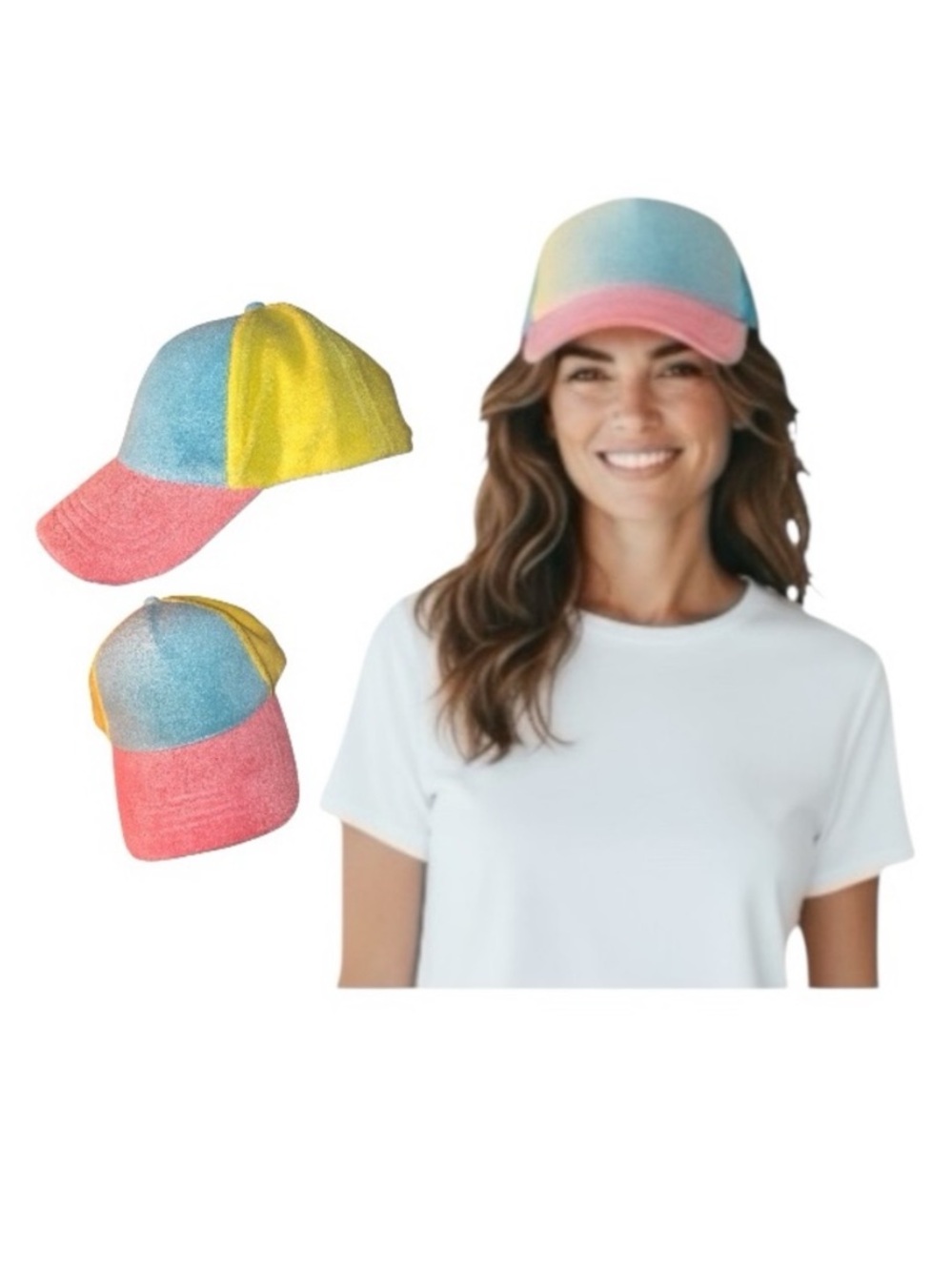 No Boundaries Terry Cloth Multicolor Adjustable Ball Cap